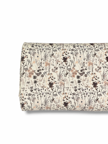 *Unique Design* Willow Ribbed Knit Earthy Florals Cream
