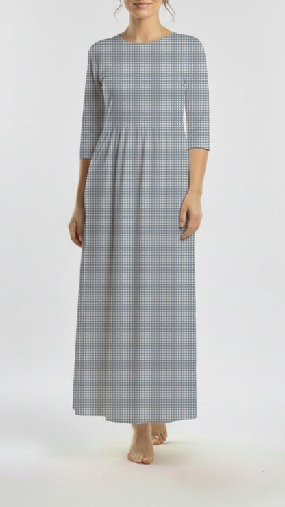 * Unique Design * Linen Gingham Check Denim