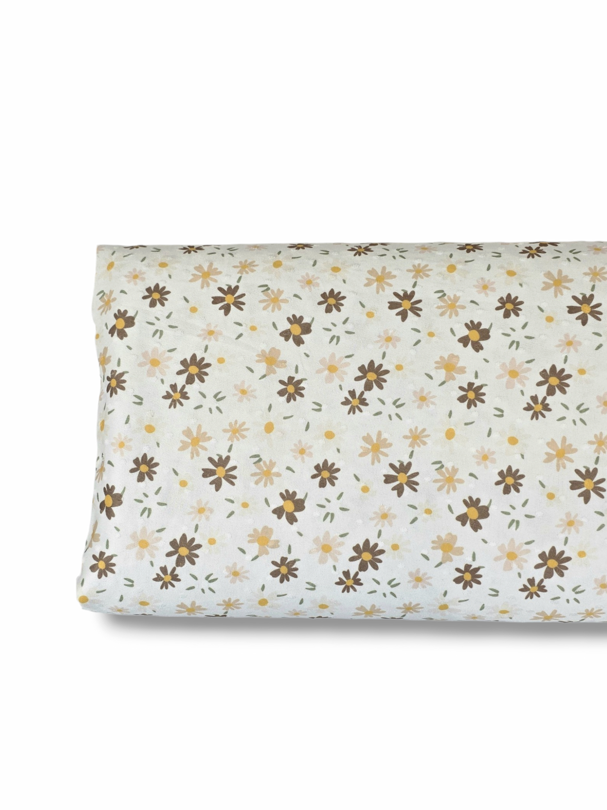 * Unique Design * Swiss Dot Knit Neutral Daisy Patch Cream