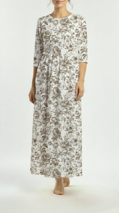 *Unique Design* Willow Ribbed Knit Antique Blossom Beige