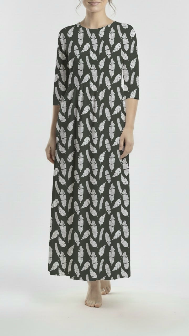 * Unique Design * Ribbed Knit Cotton Feel Modern Oasis Moss Green