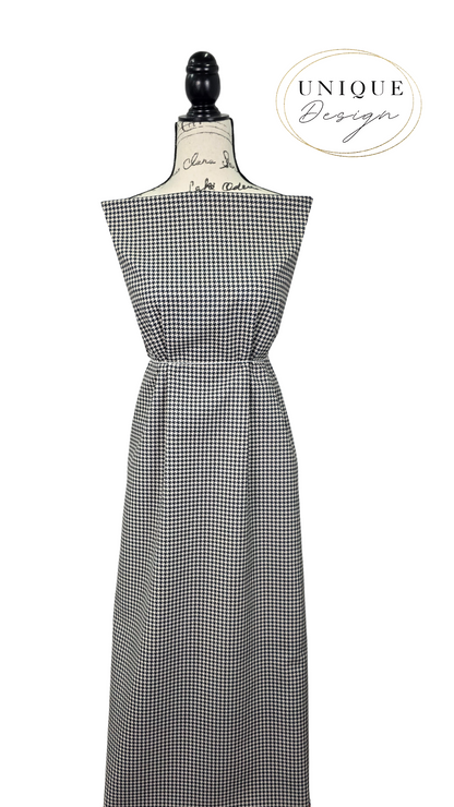 * Unique Design * Poly Breeze Houndstooth Cream