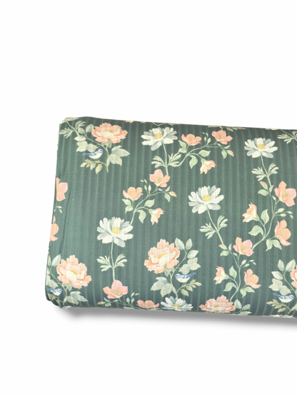* Unique Design * Ribbed Knit Cotton Feel Countryside Garden Green