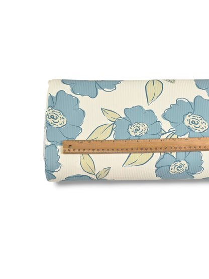 *Unique Design* Willow Ribbed Knit Airy Blossom Blue