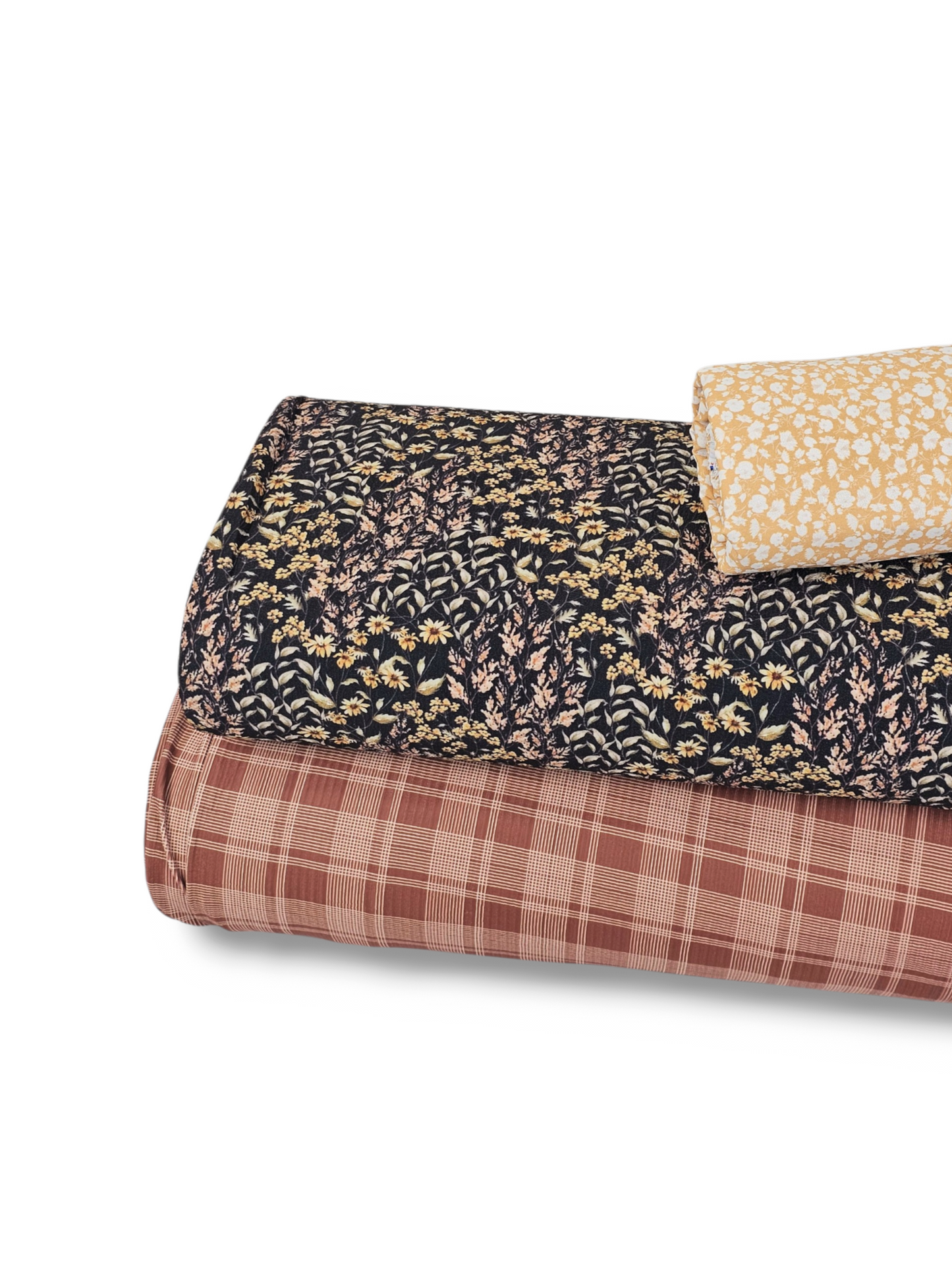 Poly Crepe Wheatfield Whimsy Black