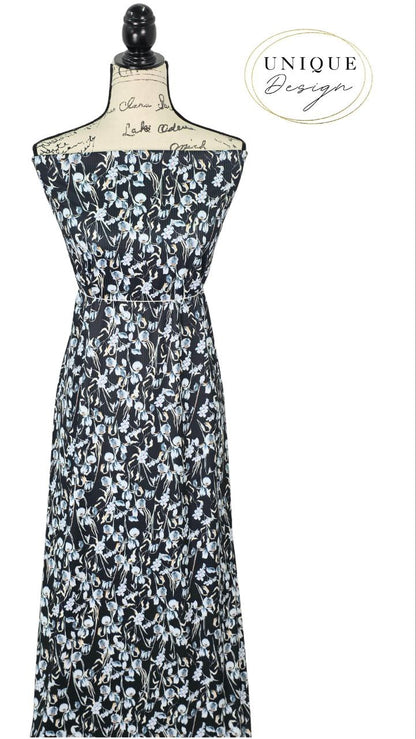 *Unique Design* Willow Ribbed Knit Frosted Iris Black