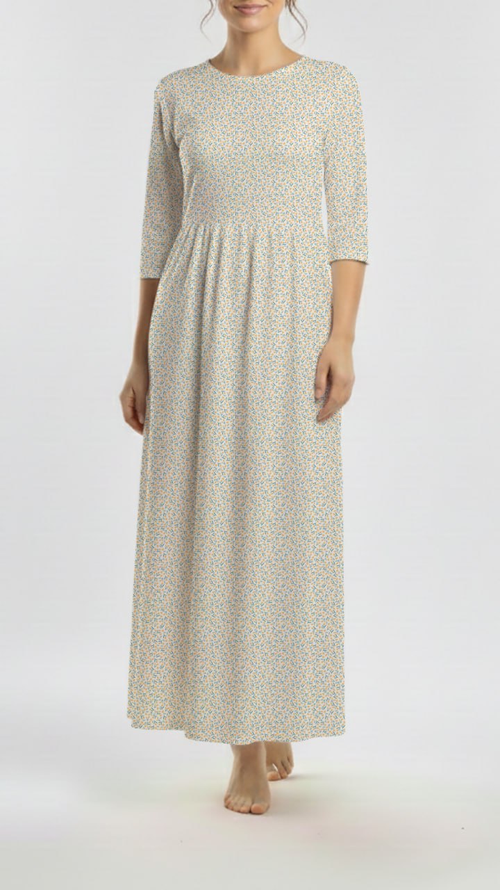*Unique Design* Willow Ribbed Knit Mini Blooms Sunshine