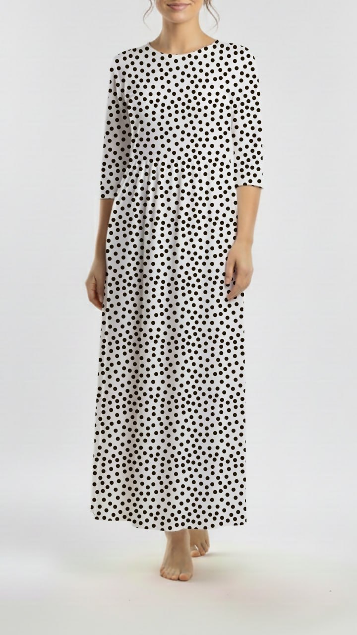 *Unique Design* Swiss Dot Knit Classic Dots White