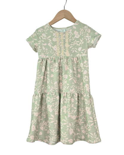 18-24 Mo Pointelle Wave Knit Cream Dress