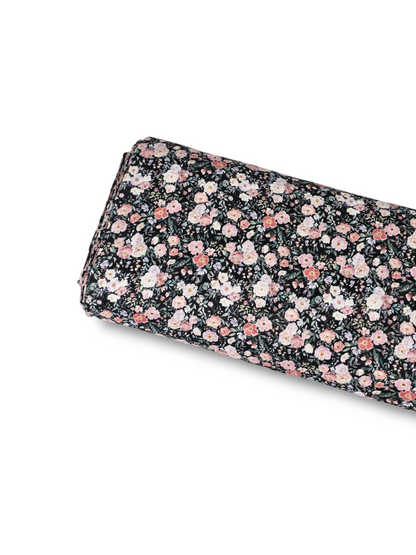 *Unique Design* Linen Evening Blossom Charcoal