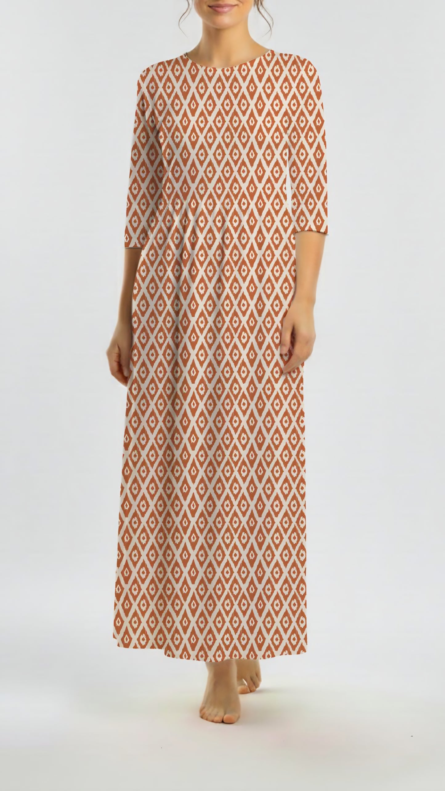 *Unique Design* Willow Ribbed Knit Country Aztec Terracotta