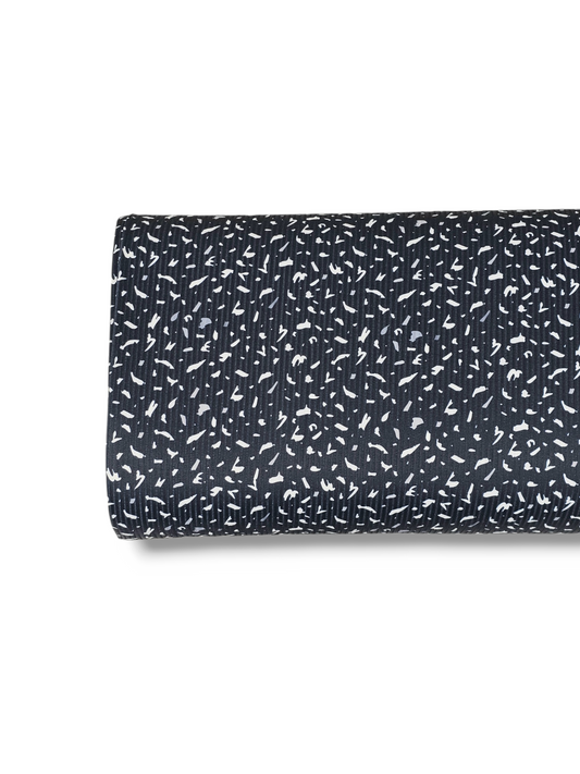 *Unique Design* Willow Ribbed Knit Abstract Breeze Charcoal
