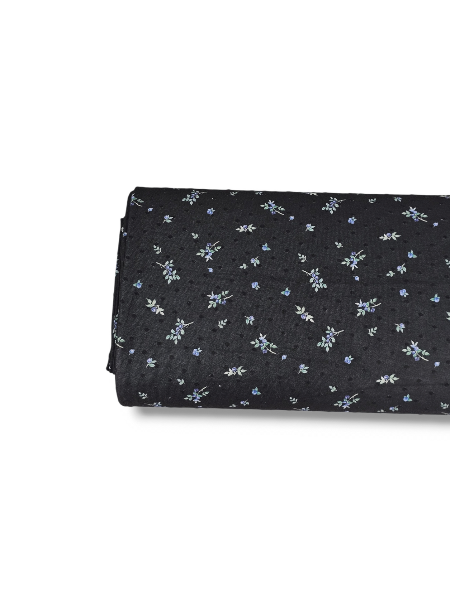 *Unique Design* Swiss Dot Knit Vintage Blueberry Black