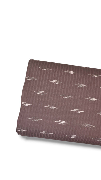 * Unique Design * Ribbed Knit Cotton Feel Modern Dash Brick