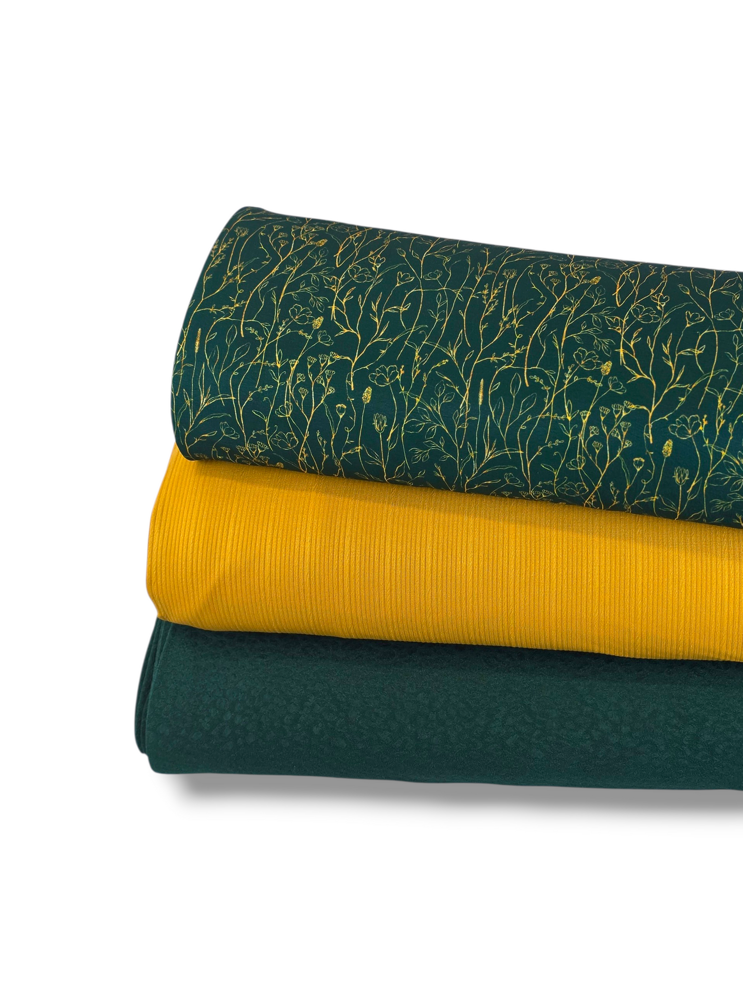 * Unique Design * Cloud Poly Golden Whispers Forest Green