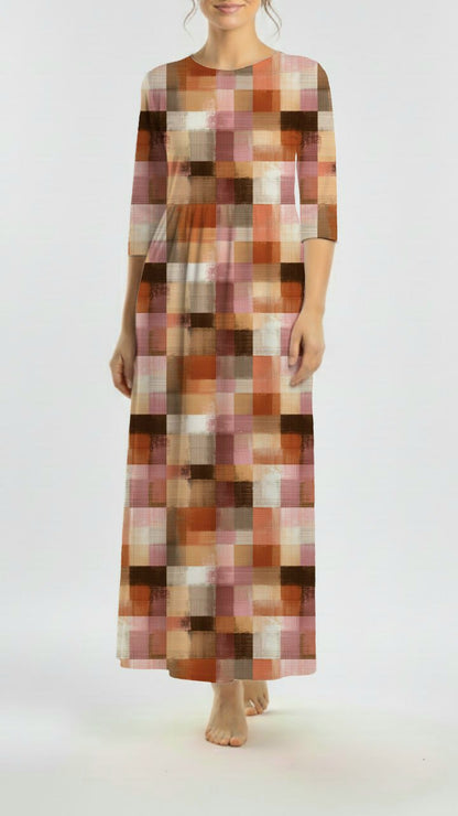 *Unique Design* Willow Ribbed Knit Canvas Plaid