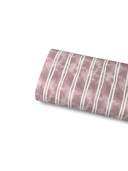 *Unique Design* Willow Ribbed Knit Watercolor Stripes Lilac