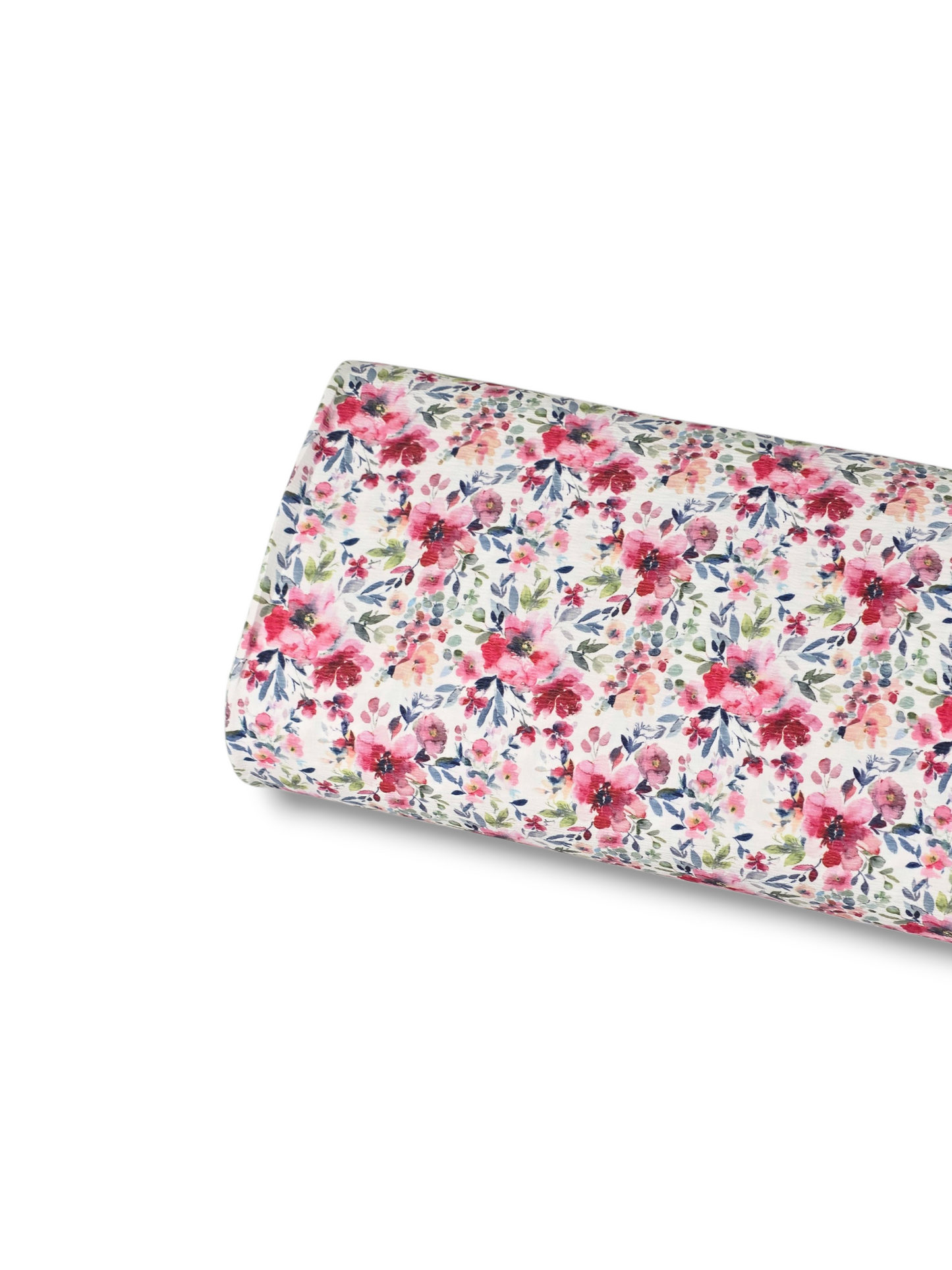 *Unique Design* Crinkled Crepe Rosy Meadow White