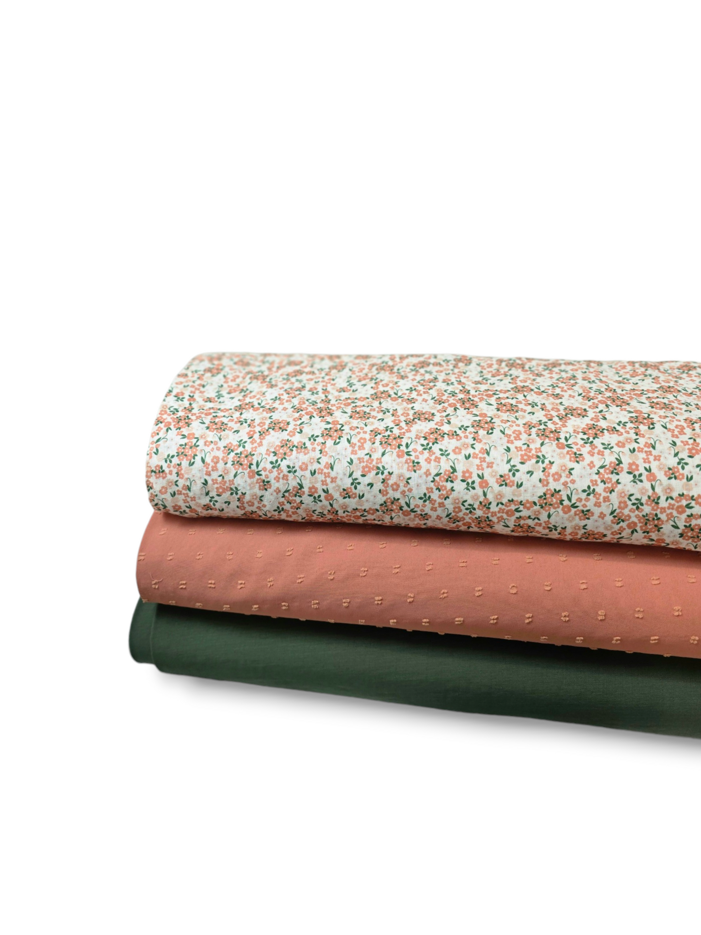 * Unique Design * Linen Micro Posies Terracotta