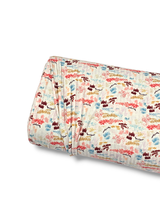 *Unique Design* Ribbed Knit Cotton Feel Modern Prairie Cream