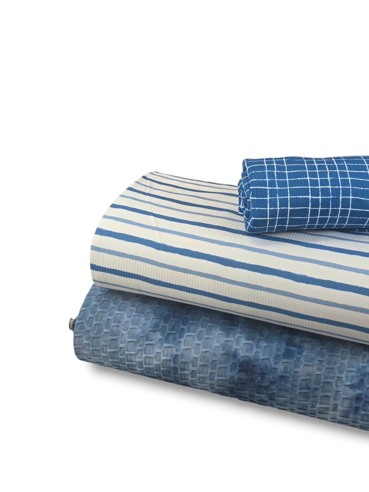 *Unique Design* Willow Ribbed Knit Seaside Stripe Blue