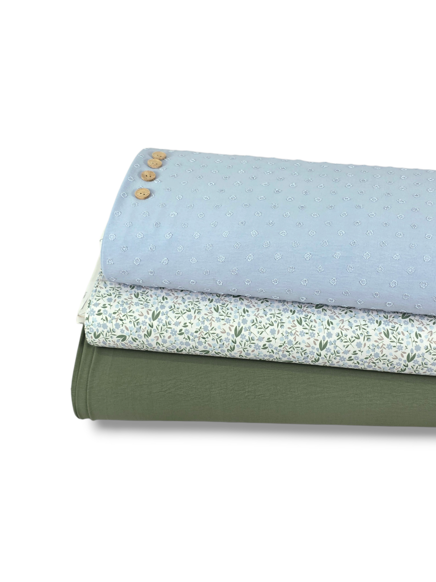 Polyester Swiss Dot Sky Blue