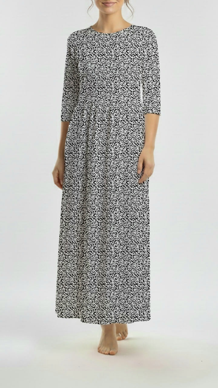 *Unique Design* Willow Ribbed Knit Petal Mist Black