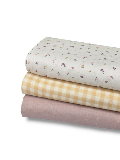 *Unique Design* Linen Ditsy Blooms Cream