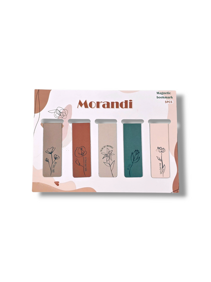 Minimalist Floral Magnetic Bookmark Set of 5