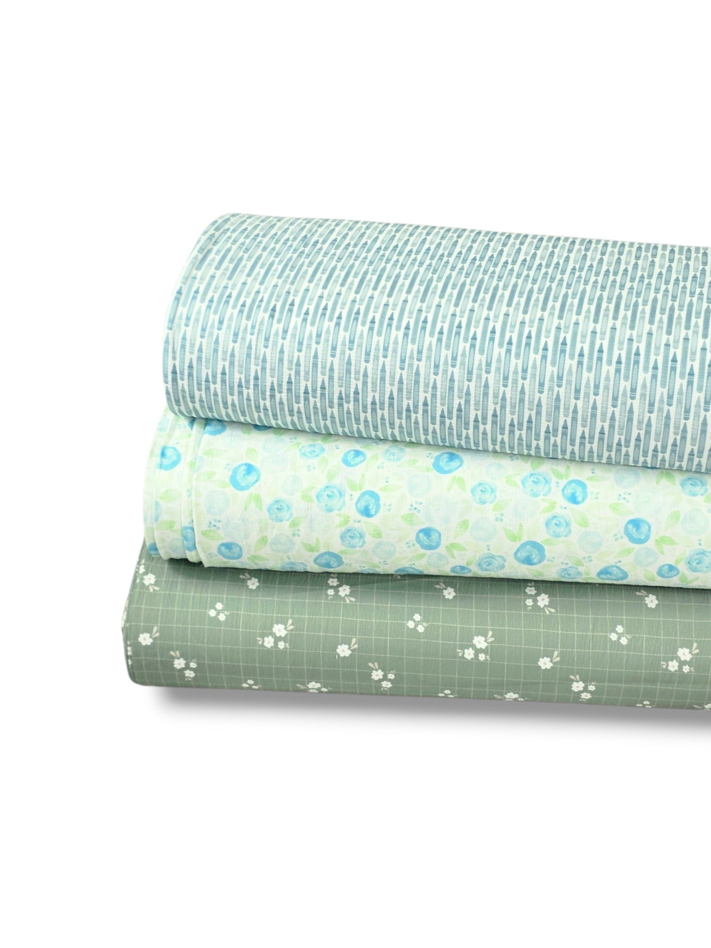 * Unique Design * Crinkled Crepe Crayon Play Aqua