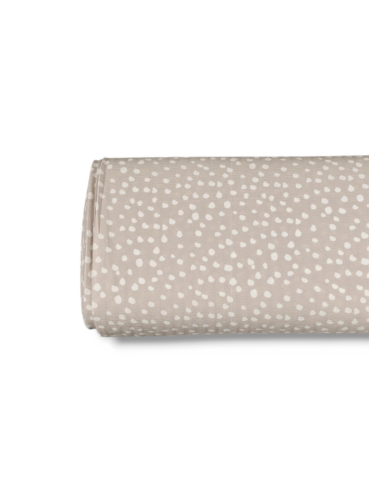 * Unique Design * Crinkled Crepe Spotted Print Beige