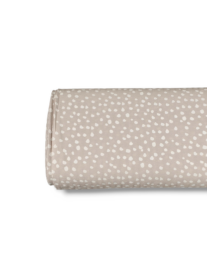 * Unique Design * Crinkled Crepe Spotted Print Beige