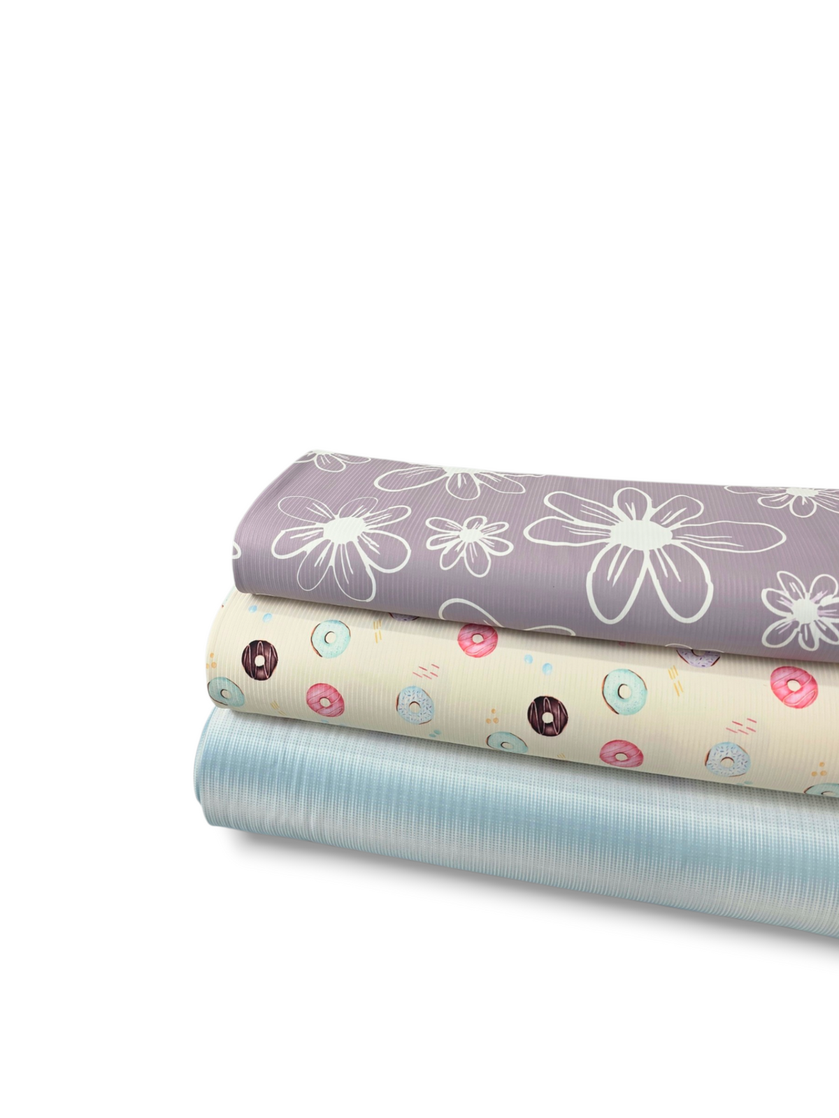 * Unique Design * Ribbed Knit Cotton Feel Fading Polka Dots Sky Blue