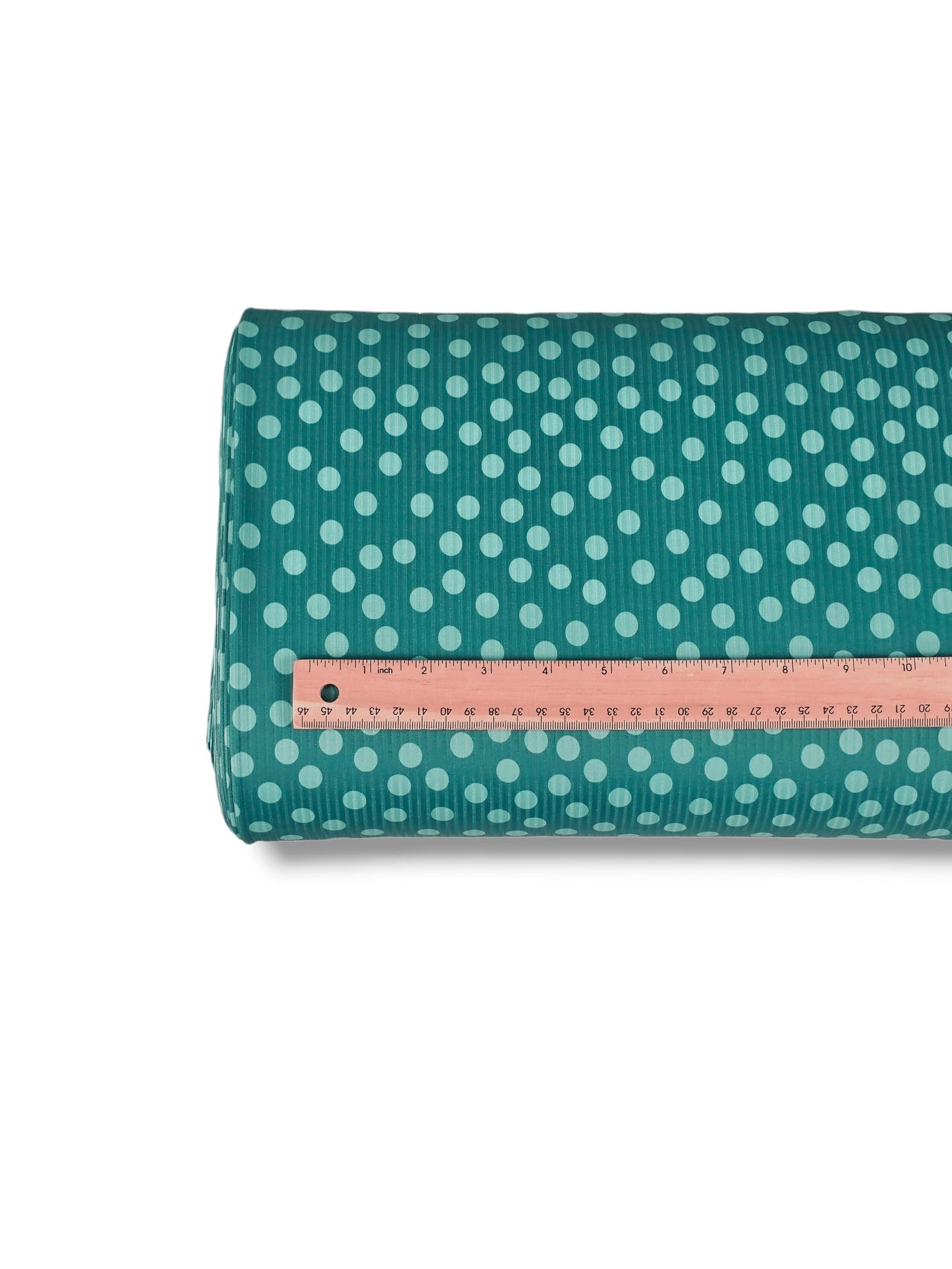 * Unique Design * Willow Ribbed Knit Classic Dots Vintage Teal
