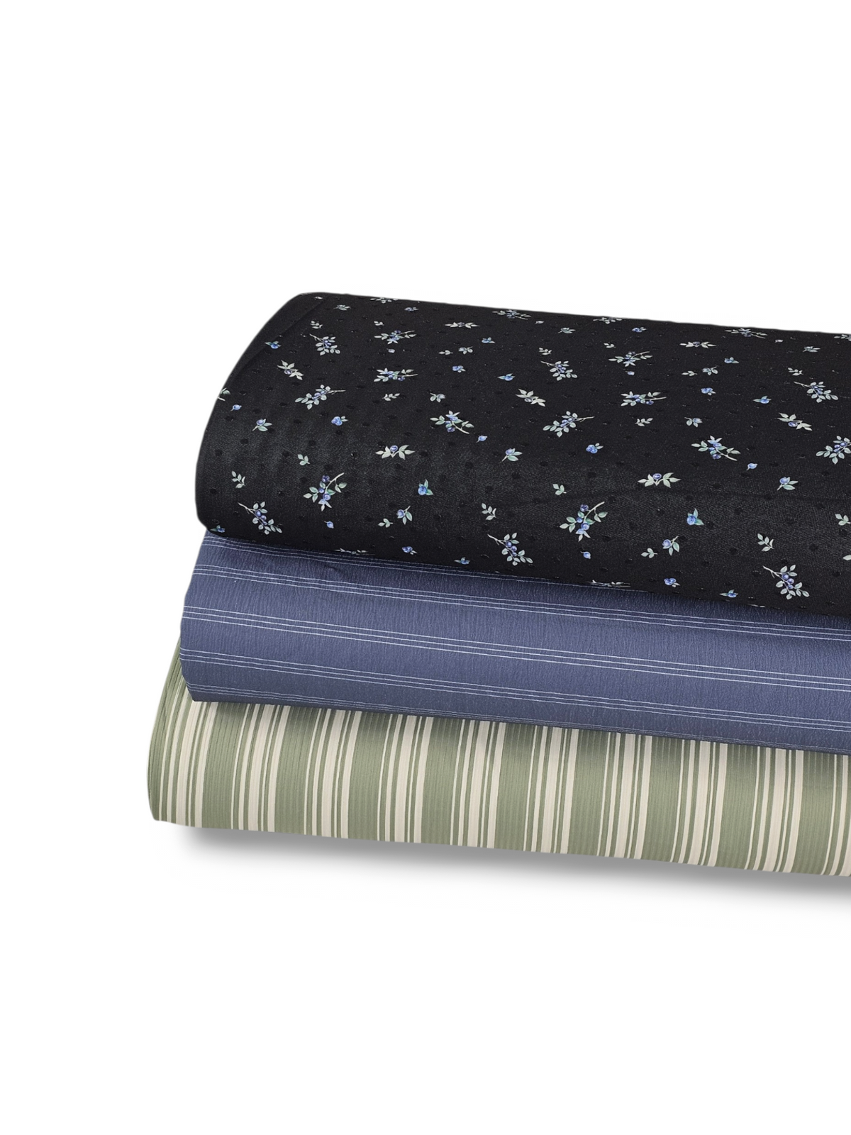 *Unique Design* Swiss Dot Knit Vintage Blueberry Black