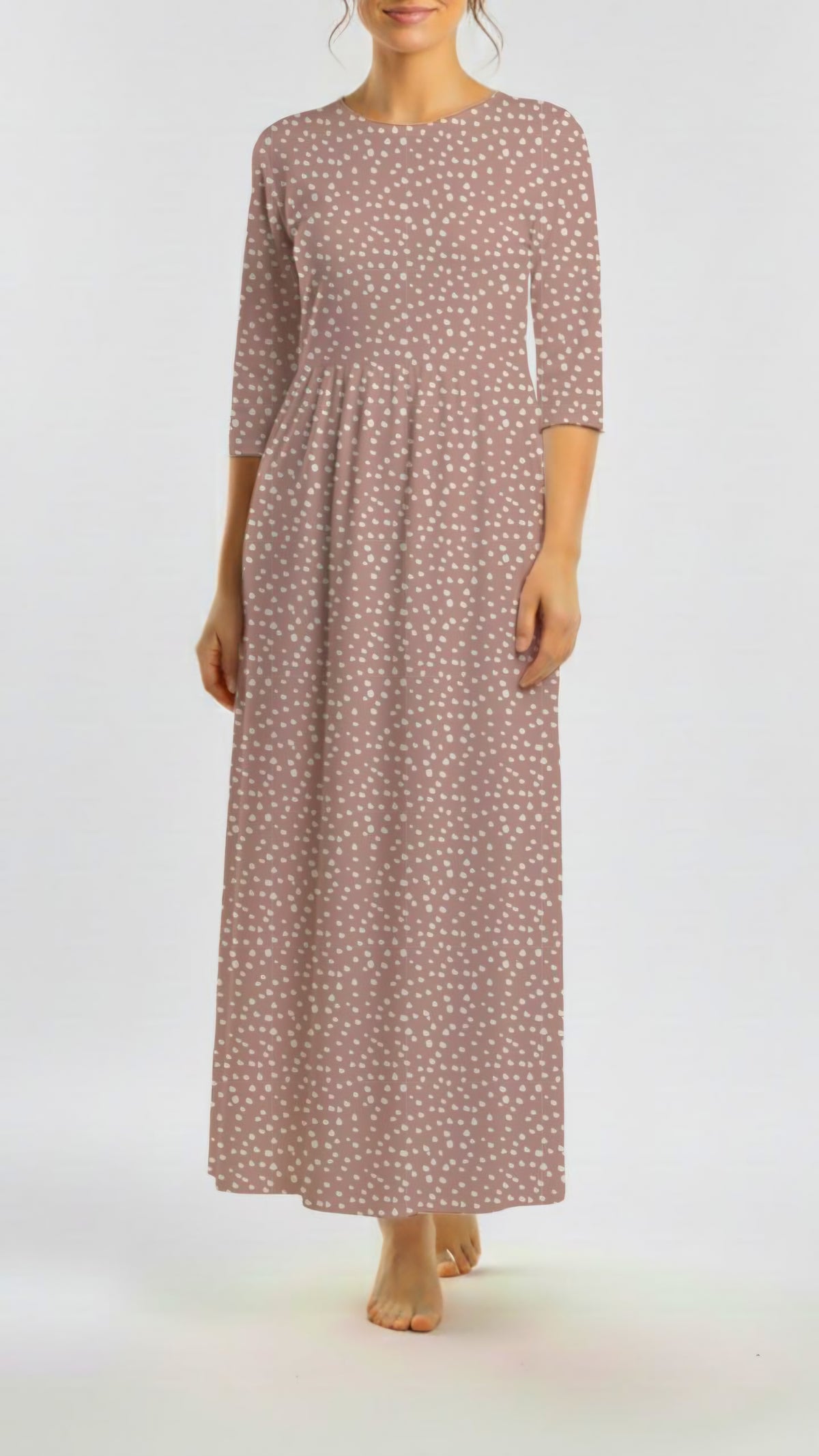 * Unique Design * Pointelle Spotted Print Soft Pink