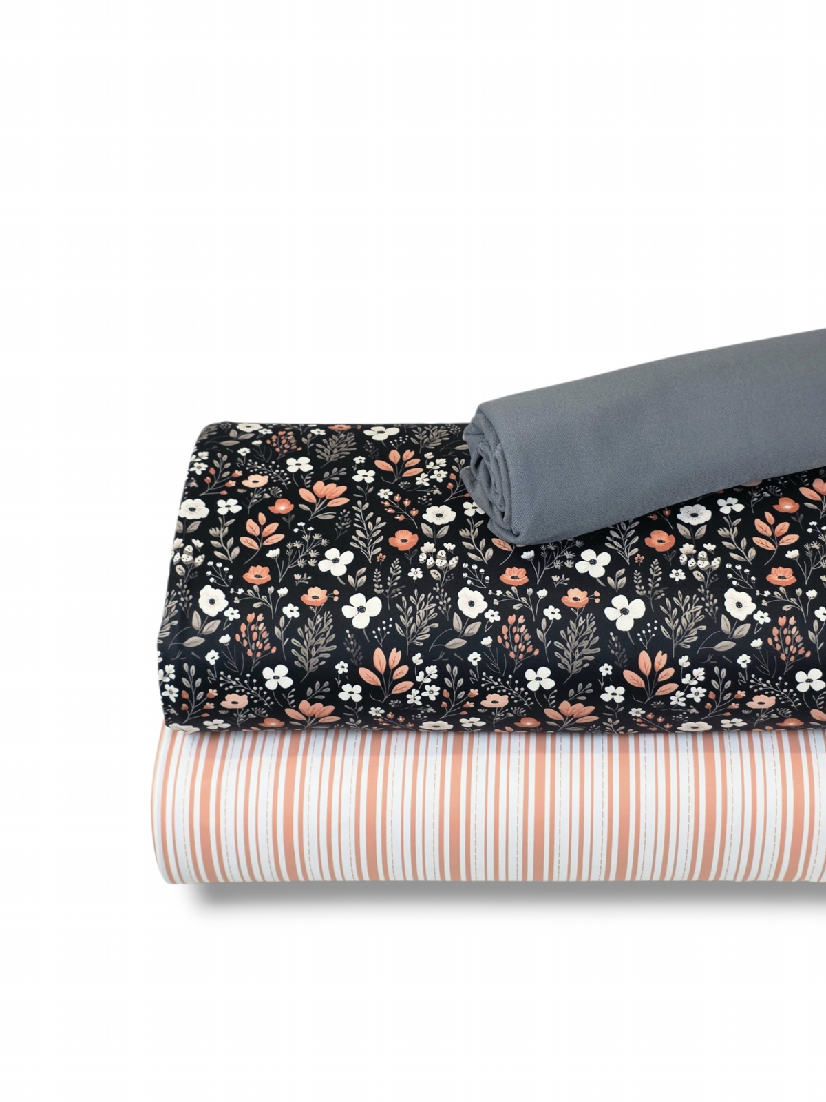 *Unique Design* Tricot Knit Harvest Blooms Black