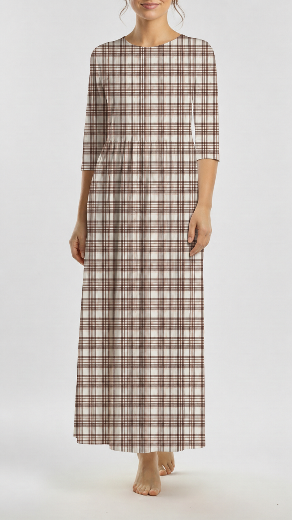 * Unique Design * Willow Ribbed Knit Woodland Plaid