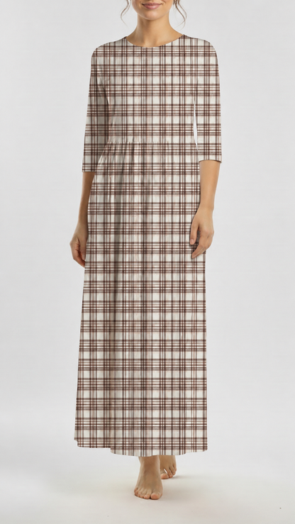 * Unique Design * Willow Ribbed Knit Woodland Plaid