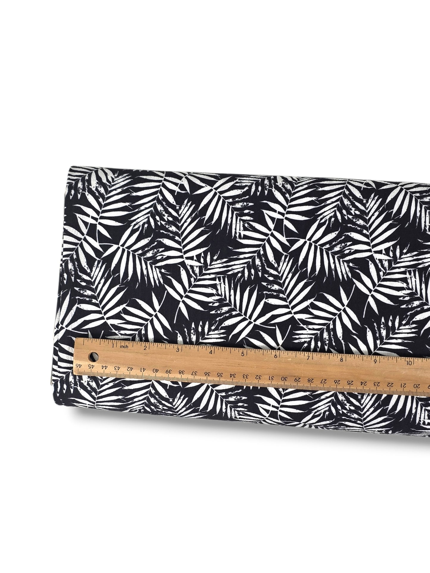 Poly Crepe Lush Palms Black