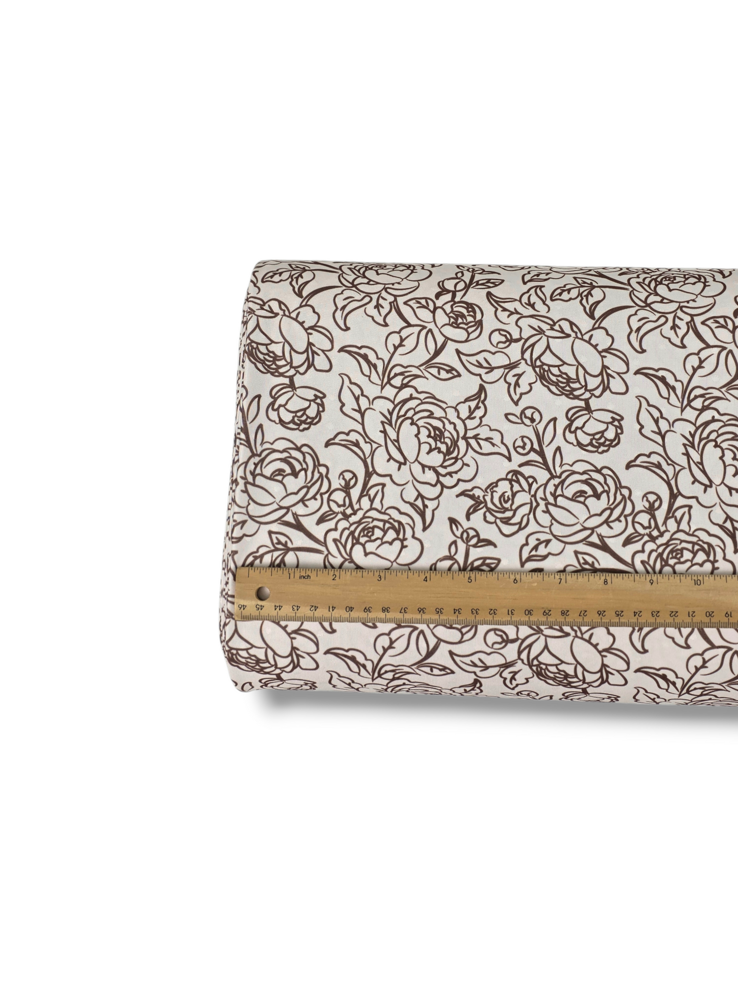 * Unique Design * Swiss Dot Knit Whispering Blooms Brown