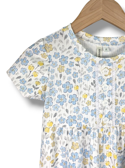 2T Poly Ribbed Knit Springtime Burst Sky
