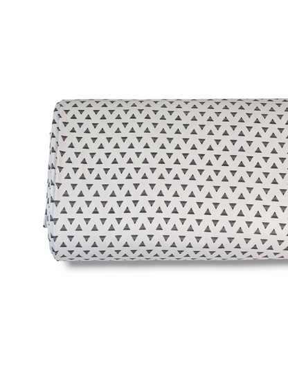 * Unique Design * Cotton Knit Modern Triangle White