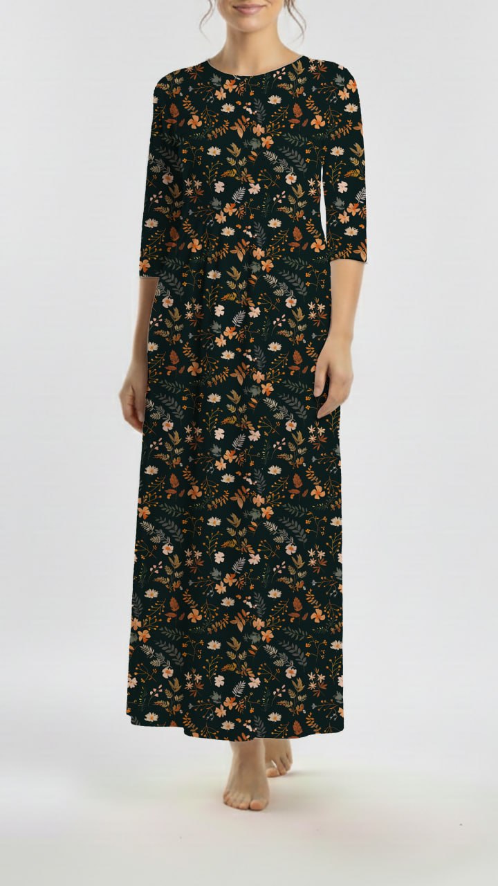 *Unique Design* Ribbed Knit Cotton Feel Fun Fall Floral