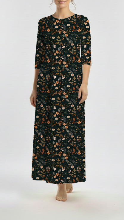 *Unique Design* Ribbed Knit Cotton Feel Fun Fall Floral