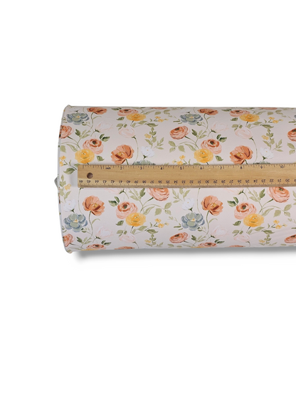 *Unique Design* Tricot Knit Autumn Floral Scape Light Gray
