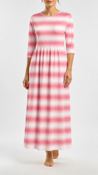 *Unique Design* Willow Ribbed Knit Fading Polka Dots Hot Pink