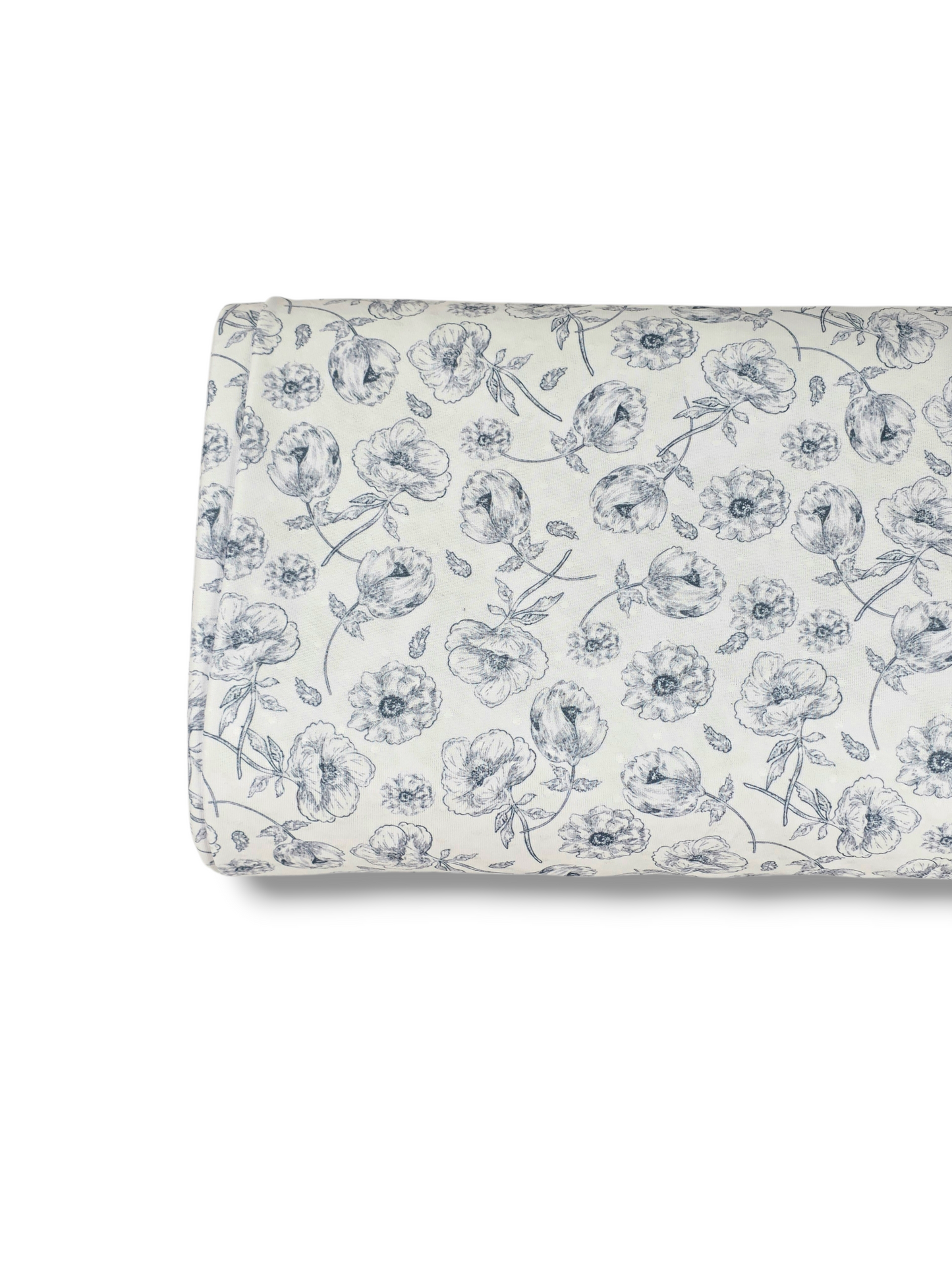 * Unique Design * Swiss Dot Knit Heirloom Floral Vintage Blue