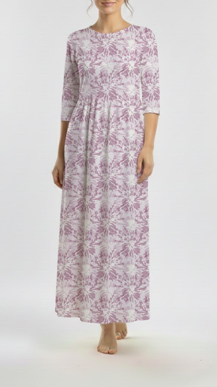 *Unique Design* Willow Ribbed Knit Tie Dye Purple