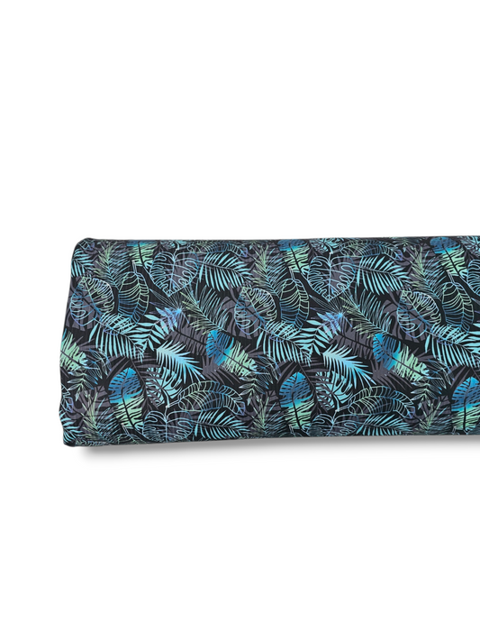 *Unique Design* Willow Ribbed Knit Palms Canopy Teal